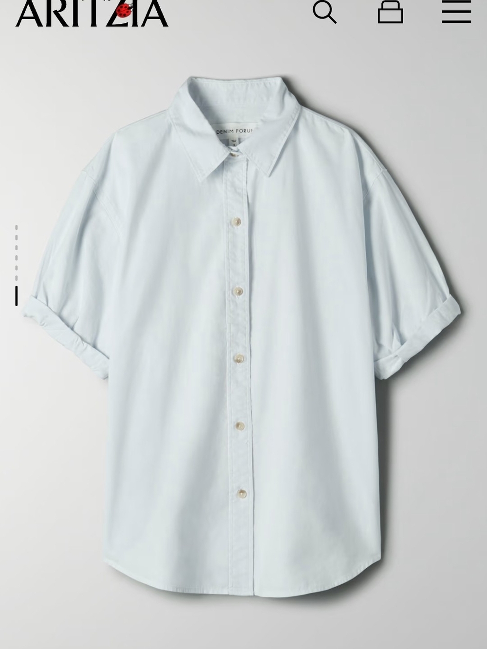 Aritzia Denim Forum The Jane Shirt, Size Medium - Picture 8 of 11